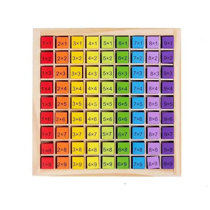 S5758f90f357940ada4209cdb5e05e68aK.webp لوحة المئة الخشبية مونتيسوري (1–100)